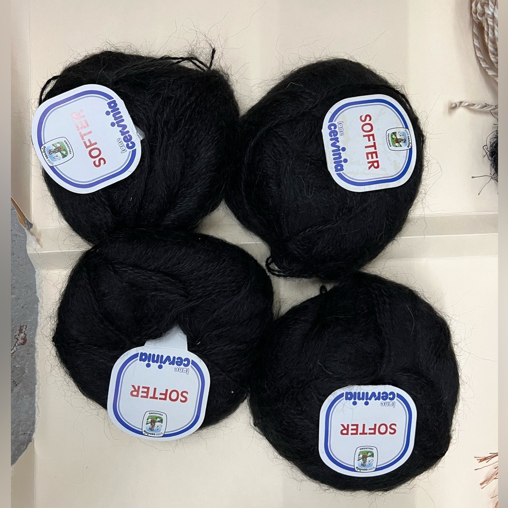 4 balls mohair yarn